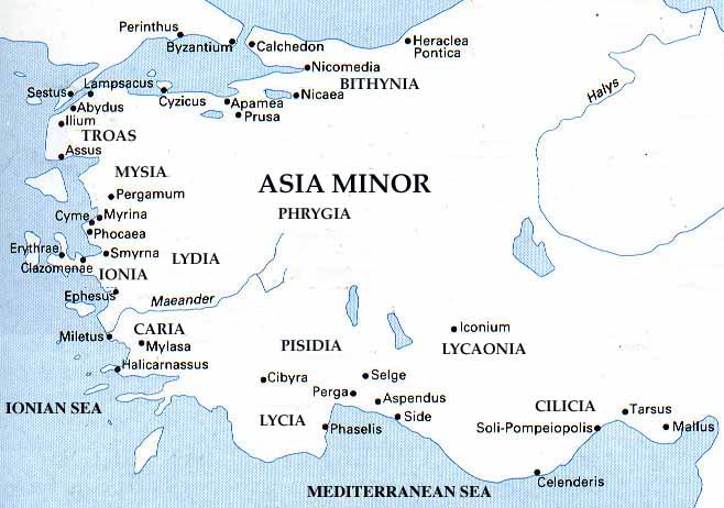 asia minor map