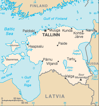 Map of Estonia